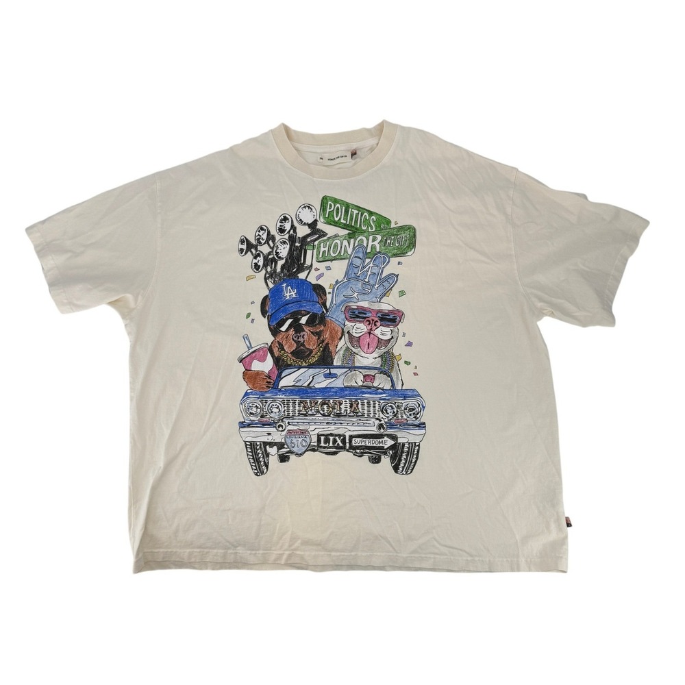 Honor The Gift x Politics 2025 Superdome LIX Graphic T-Shirt XXL Streetwear
